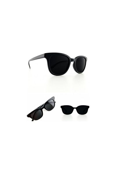 Kesene Black Simple Detailed Stylish Style Design Uv 400 Protected Polarized Frame Unisex Sunglasses