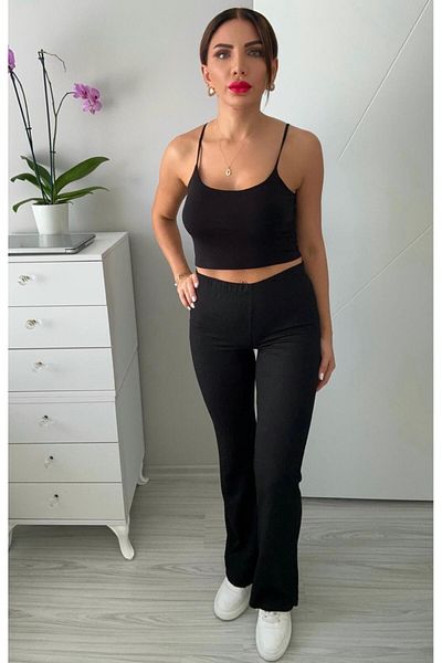 sterktekstil Women's Solid Color Spanish Cut Pants Pajamas