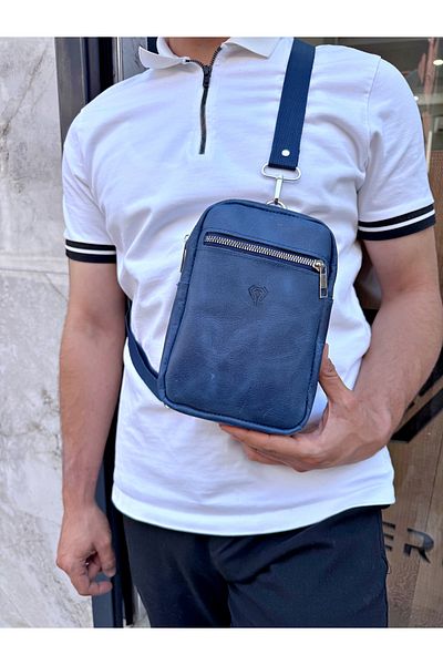 Fil Deri Piele autentică - Umeraș - Fermoar - Geantă Crossbody 1008