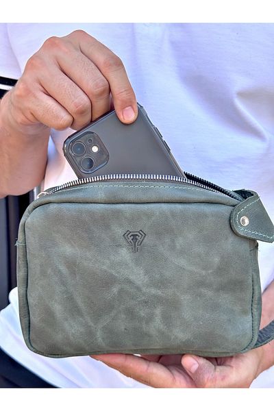 Fil Deri Genuine Leather - Hand Grip Tape - Zippered - Wallet 1002