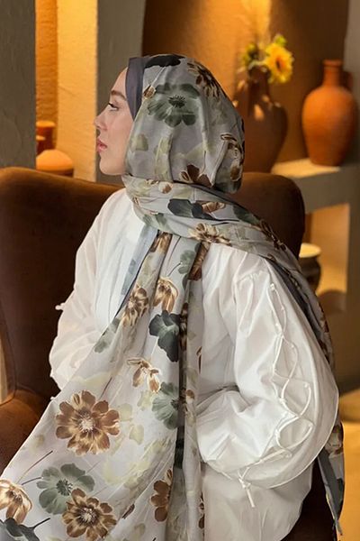Tesettür Diyarı Fiori Pattern Lina Shawl