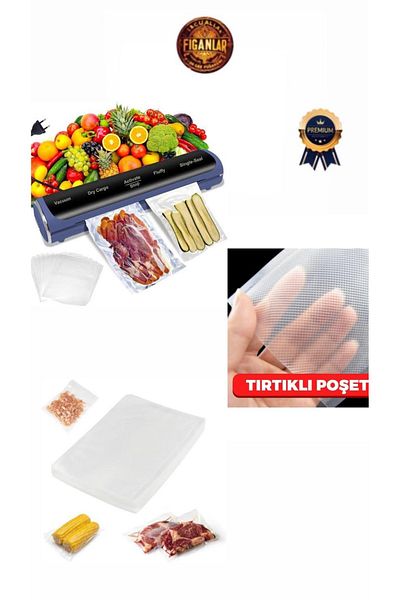 figanlar ambalaj 25 Pieces Small Size Household Serrated (Embossed) Vacuum Machine Bag/Bag 15X20Cm