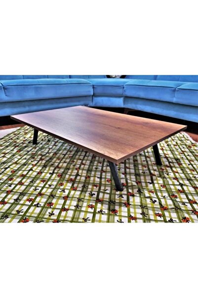 NETPLUSMOBİLYA Katlanır Yer Sofrası Hamur Açma Sunum Masası Ceviz 60x90 cm
