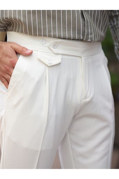 BASEL.CO New Premium Pleated Old Money Fabric Pants