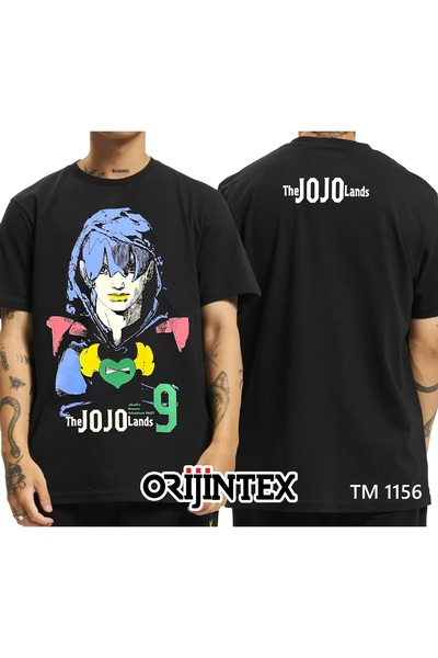 orijintex تي شيرت أسود للجنسين مطبوع عليه Jojo's Bizarre Adventures Part 9 Jo...