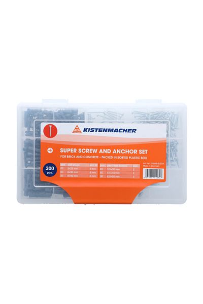 Kistenmacher 300-Piece Screw and Anchor Set