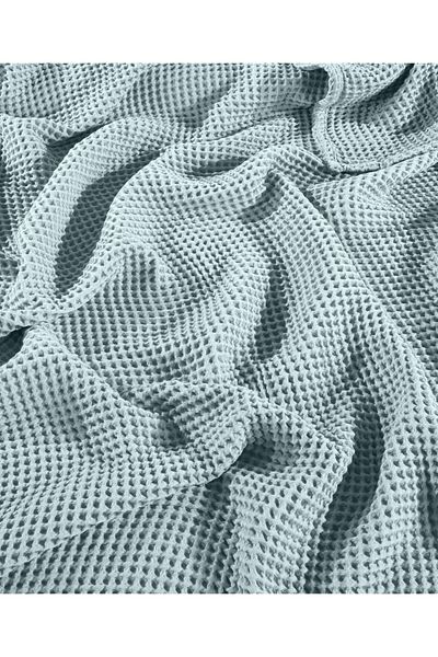 destinyhometex Husă de scaun/farfurie TV cu model de vafe albastru bebeluș 140x200cm