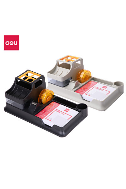 Deli E9110 Desk Organizer 209×103×150mm Multi-Compartment Mesh – Black/Grey