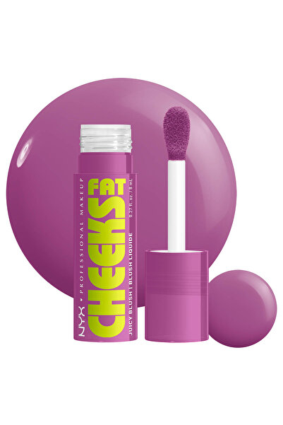 NYX Professional Makeup أحمر خدود سائل وعصير من فات تشيكس، يدوم حتى 12 ساعة، لا يبهت، لون التوت الأزرق