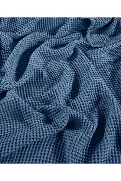 destinyhometex Husă de scaun/fel de televizor cu model de vafe albastru închis 140x200cm