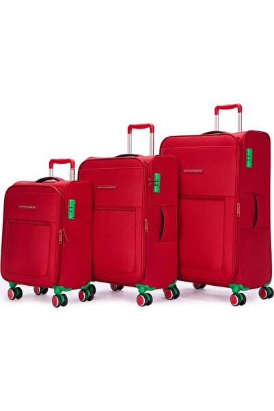 United Colors of Benetton Ultra Hafif Kumaş 3 Lü Valiz Seti