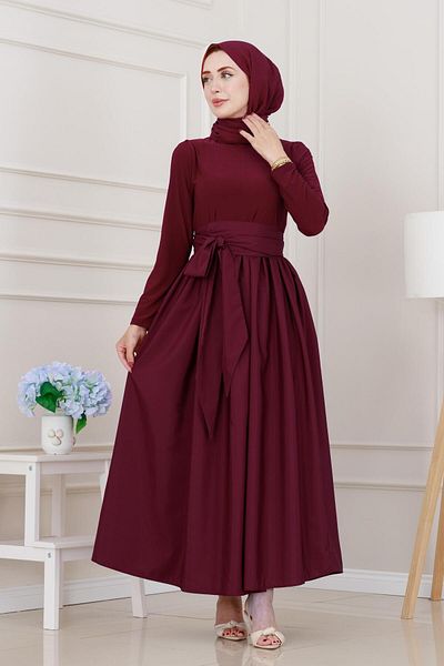 Sevitli Rochie Mia Balon-Burgundy