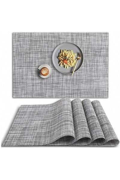 celhome Set of 6 Rectangular Tablecloths CELhome, PVC, 45x30cm, Vintage Design, Easy to Clean