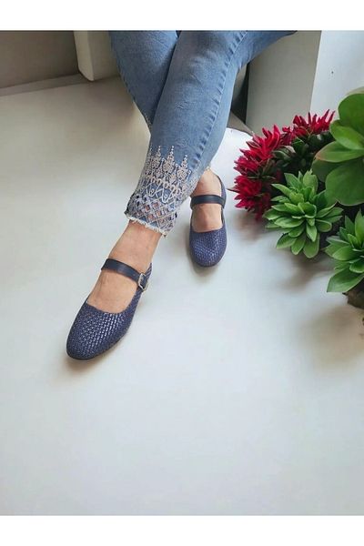 GokceKundura06 Daily Buckle Adjustable Genuine Leather Mary Jane Shoes