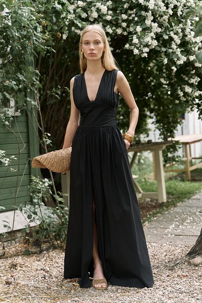 BOHEMAİ Emilia Corset Detail Black Long Dress