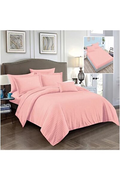 celhome CELhome 6-piece bedding set, Fitted sheet, Duvet cover, 4 pillowcases, Pink