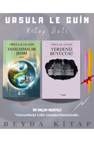 Metis Yayınları Yanılsamalar Şehri - Yerdeniz Büyücüsü - Ursula K. Le Guin - Kalem Hediyeli - Kitap Seti