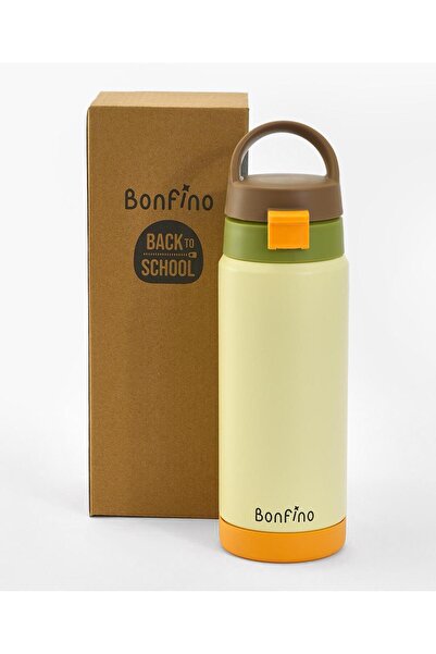 Bonfino Water Bottle, Insulated, Made with Stainless Steel 304, 3 Years+, Beige - 550 mL