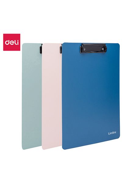 Deli Ef403 Clipboard A4 Blue/green/pink- 1pcs– Ideal For Office, School, And Organization
