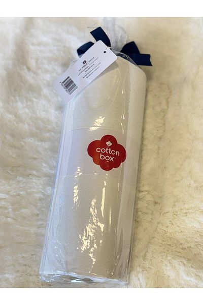 Cotton Box طقم ملاءات مطاطية من القطن بنسبة 100% مقاس 100 × 200 سم كريمي