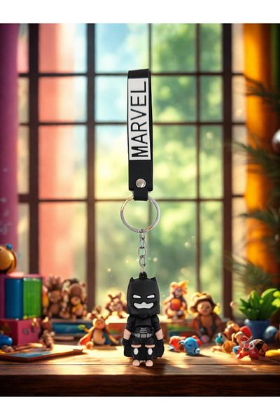 Shuttle Park Unisex Special Design Cute 3D Silicone Keychain with Superhero Figure Gift Accessory 1 Piece