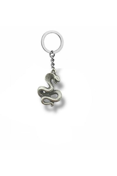 Herşey Nota Unisex Keychain with Cobra Snake Figure – Power, Protection and Mystical Energy Themed Design