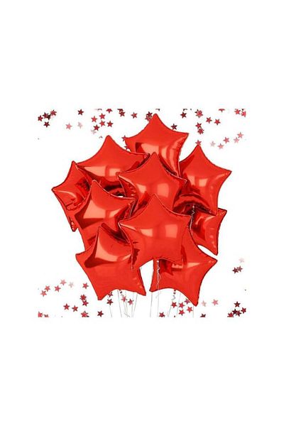 ZENVİVA Star Foil Balloon Red 18 Inc