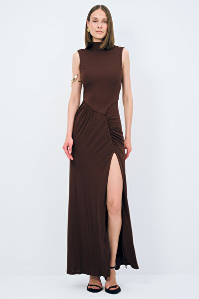 adL Night Zoom Kolsuz Uzun Örme Elbise