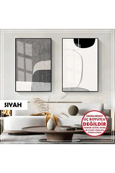 Harikabirev HARİKABİREV | COMBINAT DE CONTRAST GRAY ABSTRACT | TABLO DE STICL...