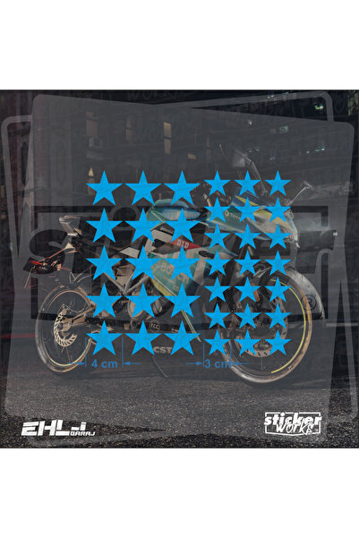 Sticker Works 36 قطعة ملصق نمط النجمة