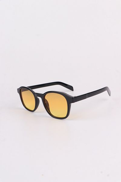 Eyesofia Hoani New Season Luxury Glass Unisex Black Orange Sunglasses