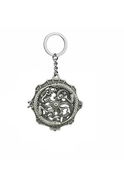 Herşey Nota Unisex Keychain with African Cattle Figure – Symbol of Ethnic and Natural Power