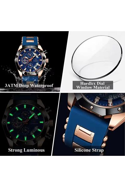 POEDAGAR 913 Sports Design Men's Wrist Watch