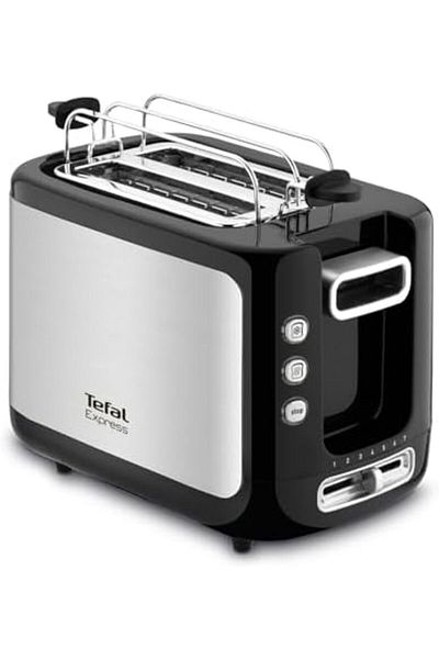 TEFAL Tefal Toaster, Express Browning / Toasting, 2 Slots, Stainless Steel, TT365027, Multi Color