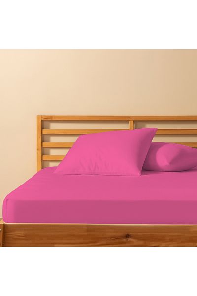 Lief Home 100% Cotton Single Fitted Sheet 120X200+30 |   50X70 Pillow Case (1 Piece)