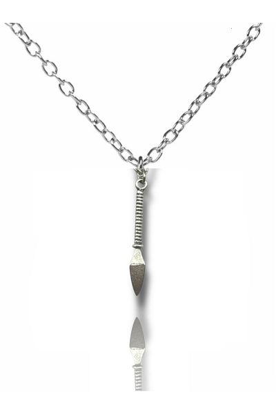 Herşey Nota Unisex Necklace with Spearhead Figure – Power and Target Themed Design with 60 cm Chain
