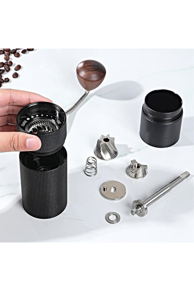CYBERDUST Rasnita De Cafea Manuala CYBERDUST, Neagra, Sistem Dublu De Rulmenti, Macinare Stabila
