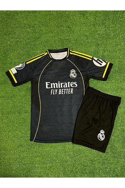 Lion Spor R.M'adrid 2025-26 Noul sezon F'ederico V'alverde Deplasare Tricou de fotbal pentru copii00524786