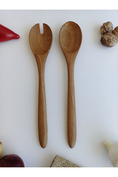AYSAN Handmade Walnut Salad Spoon Fork Set