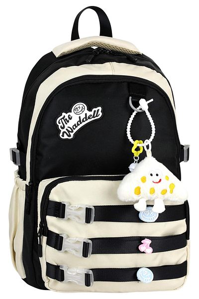 WMİLANO Licensed Twil Column Daily Black Backpack, School Backpack with Plush Toy Gift