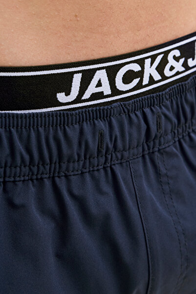 Jack & Jones Erkek Logolu Beli Lastikli Deniz Sortu - Maui