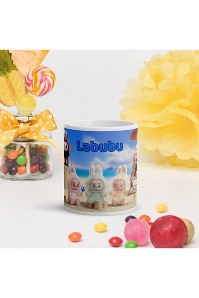 Intisimo Ceramic Mug, LABUBU, At the Beach, 330ml