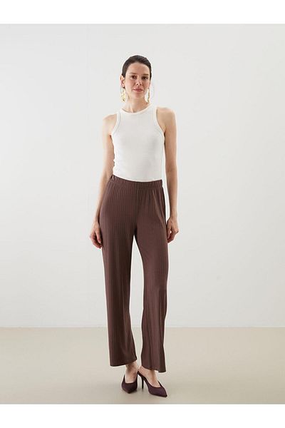 LC Waikiki Pantaloni de damă texturați cu talie elastică (S5)