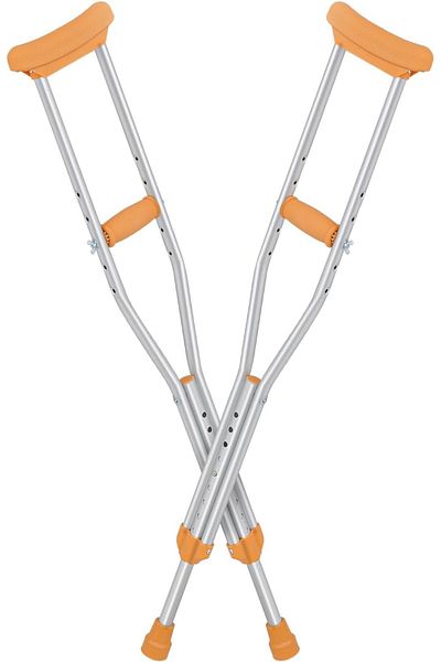 EUROBIRD monicare Underarm Crutches for Youth 4'6" - 5'2" Aluminum Adjustable Lightweight Ergonomic Walking C