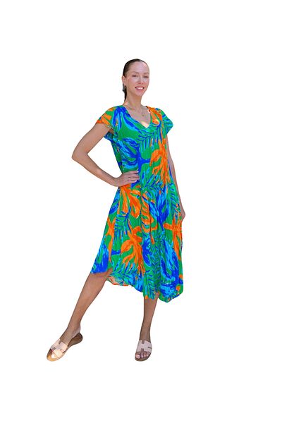 Melff Women's V-Neck Magic Dress Skirt Matching Valon Size 36-44
