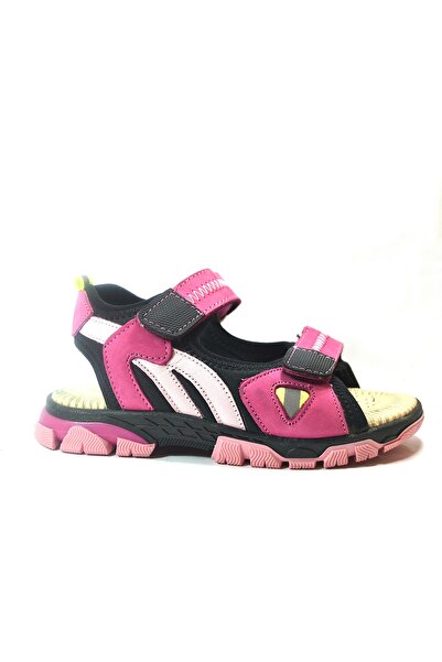 Onlo Ayakkabı أحذية Onlo Rocky.128 صندل بناتي من الجلد الطبيعي باللون الوردي ...