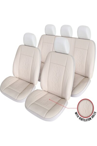 Umbrella Set exclusiv de huse de scaune din piele King bej, umbrelă