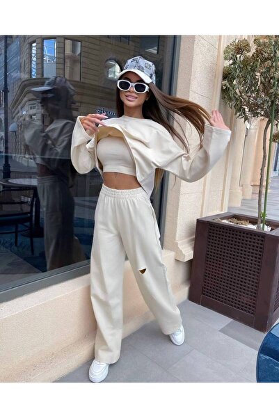 NEW STATION Set de trening din bumbac New Station, cu două fire, triplu strat...