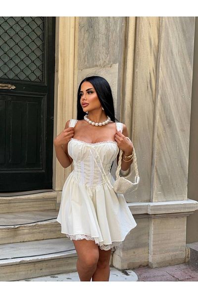 Bak'ap Corset din dantelă premium Detaliat Pinterest prințesă rochie mini cu corset din dantelă