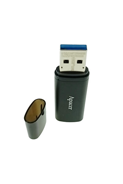 Apacer Stick de memorie USB 3.2 de 128 GB, AH25B, cu capac, negru